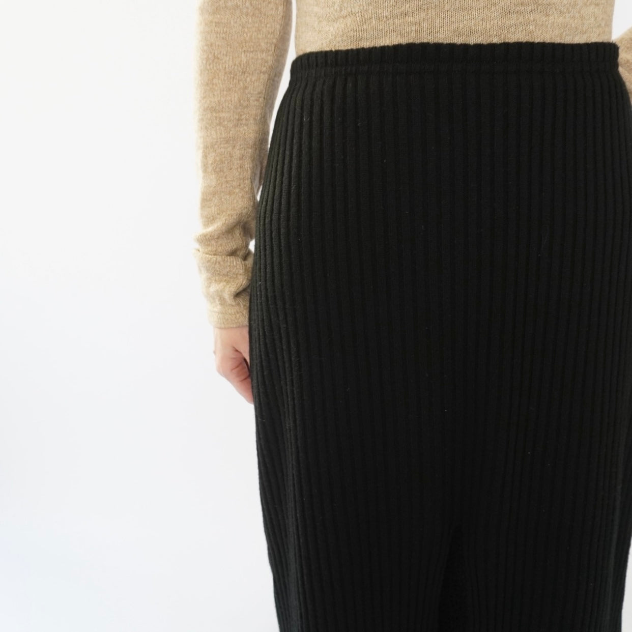 90s Design Ribbed Skirt Made in Italy