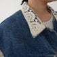 90s Crochet Denim Jacket
