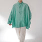 90s Raw Silk Boxy Blouse