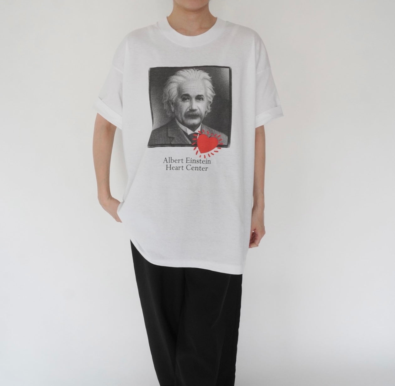 90s "EINSTEIN" Photo  Printed T-shirt