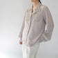 70s Hand Embroidery Silk Shirt Dead Stock