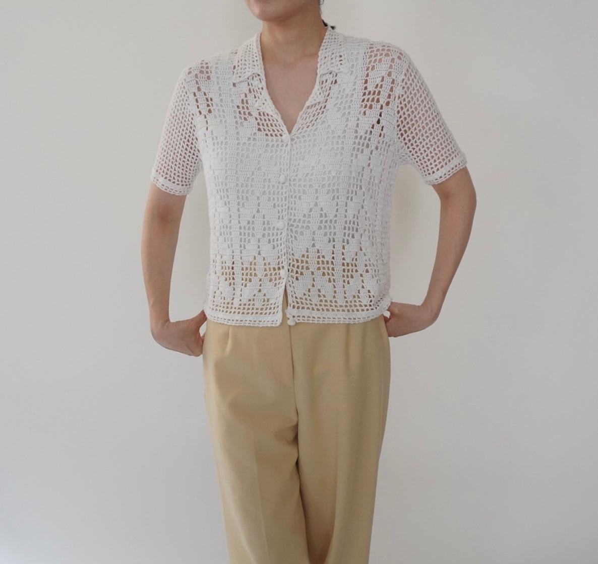 90s Crochet Shirt