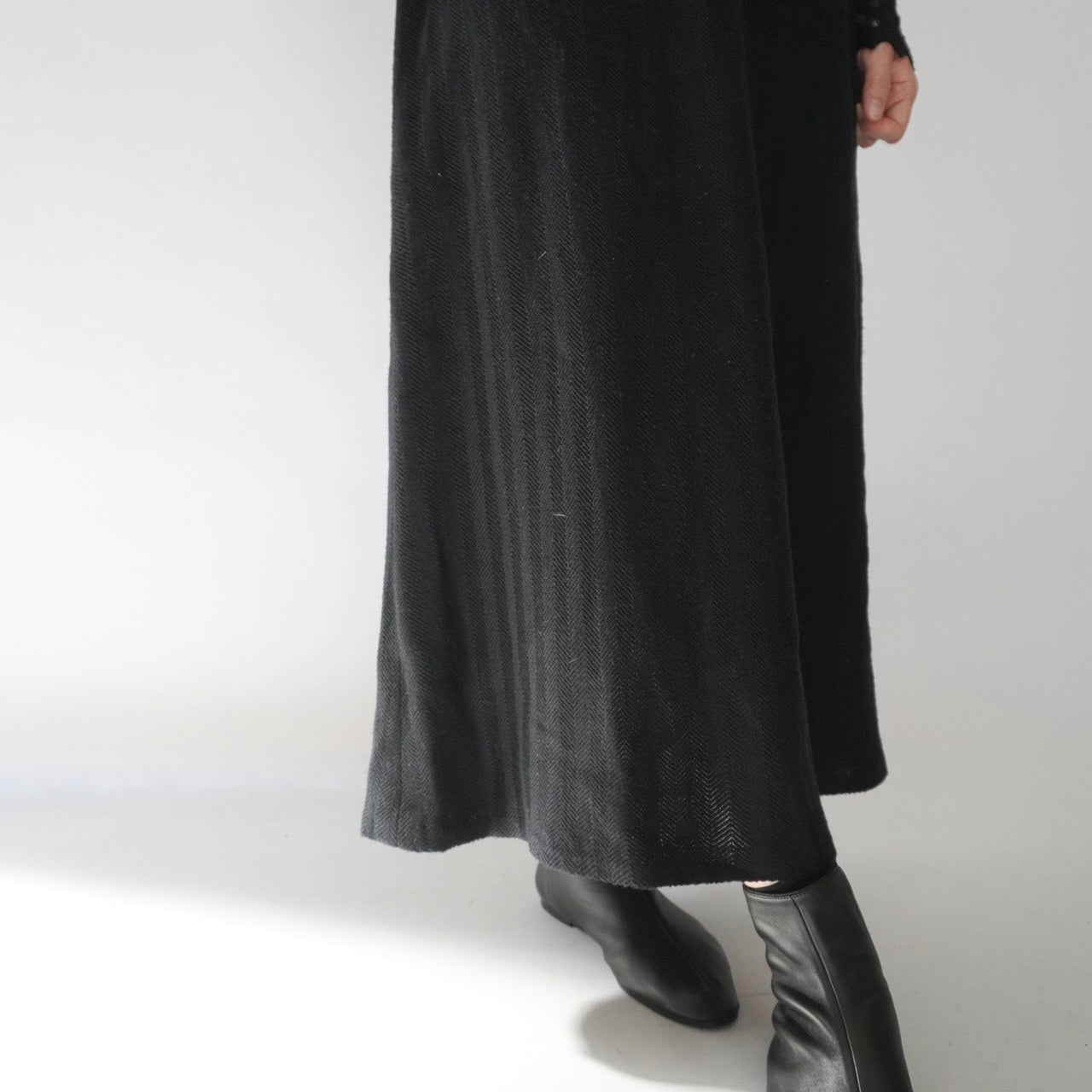 80s Black Knit Dress
