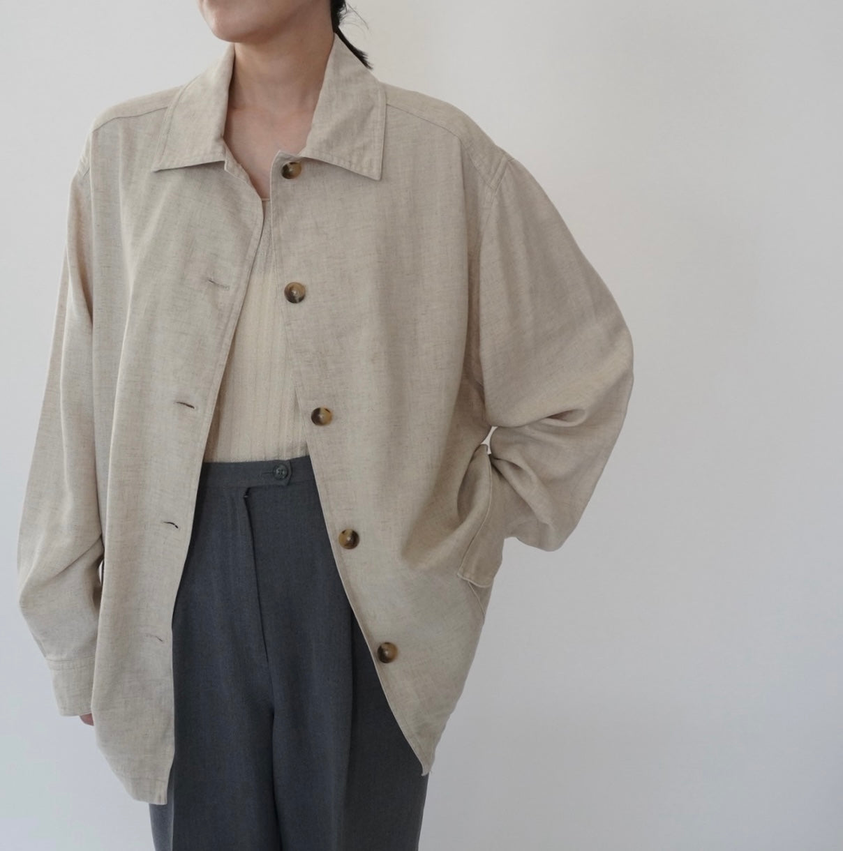 90s Linen Jacket Made in USA