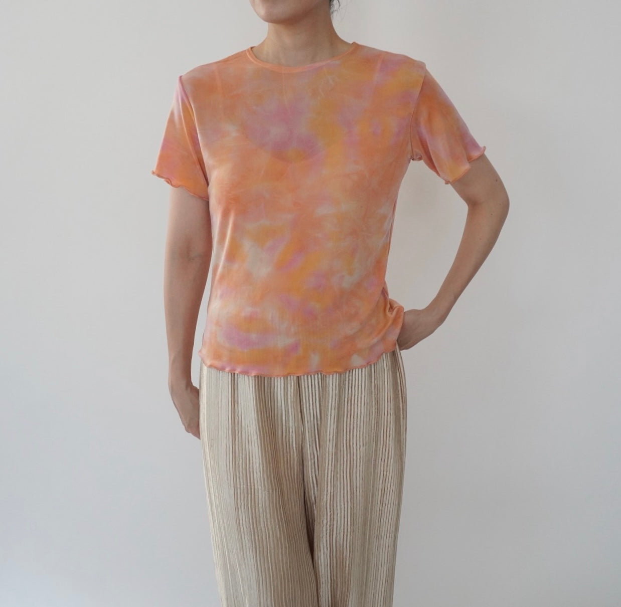 90s Tie Dye Top Made in Italy Dead Stock