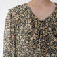 90s Flower Ruffle Blouse Made in USA