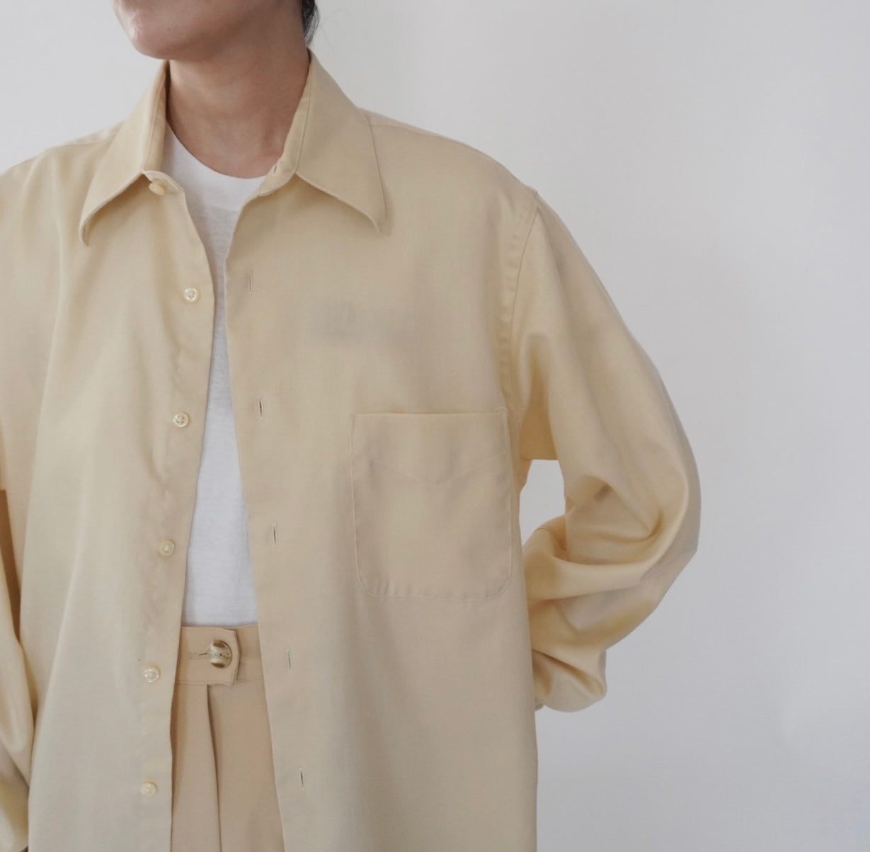 "Geoffrey Beene" Cream Shirt