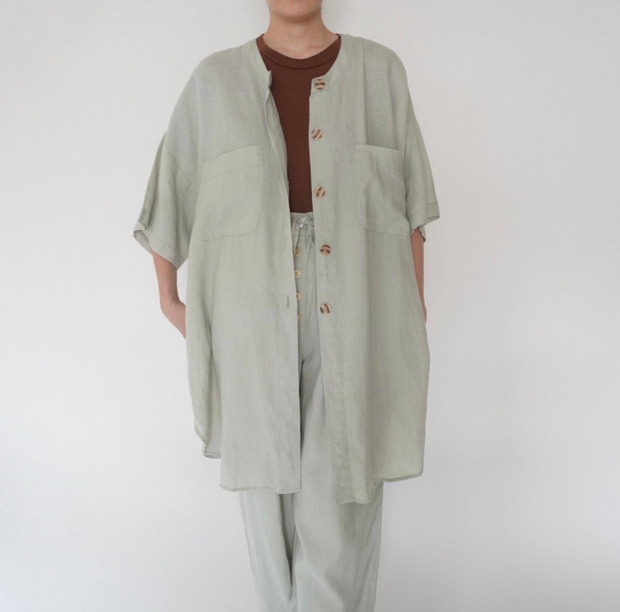 90s Sage Green Two-Piece Suit