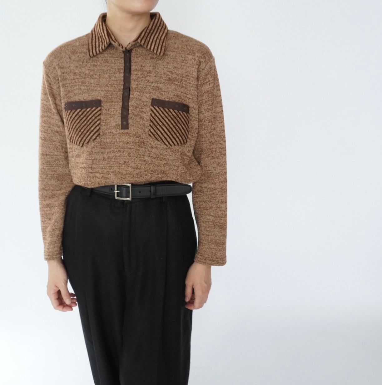 90s Brown Design Top