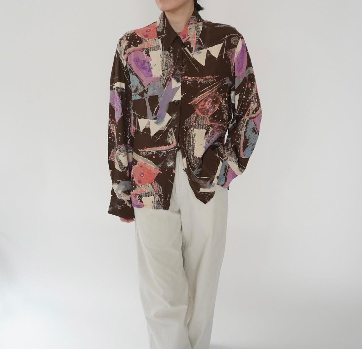 90s Rayon Printed Shirt