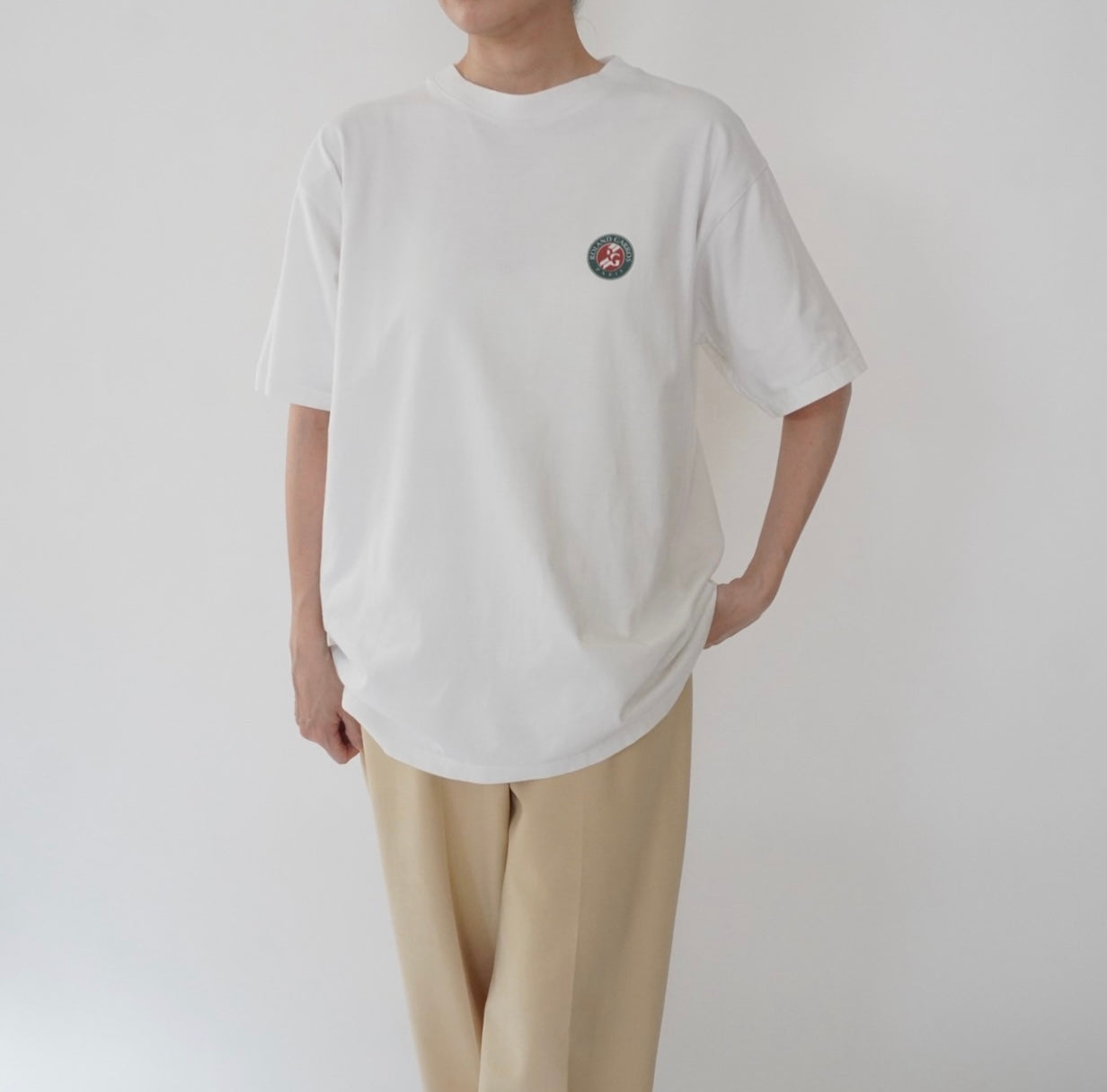 90s "Roland Garros"Printed T-shirt Made in France