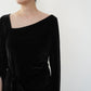 90s Velour Top Made in France