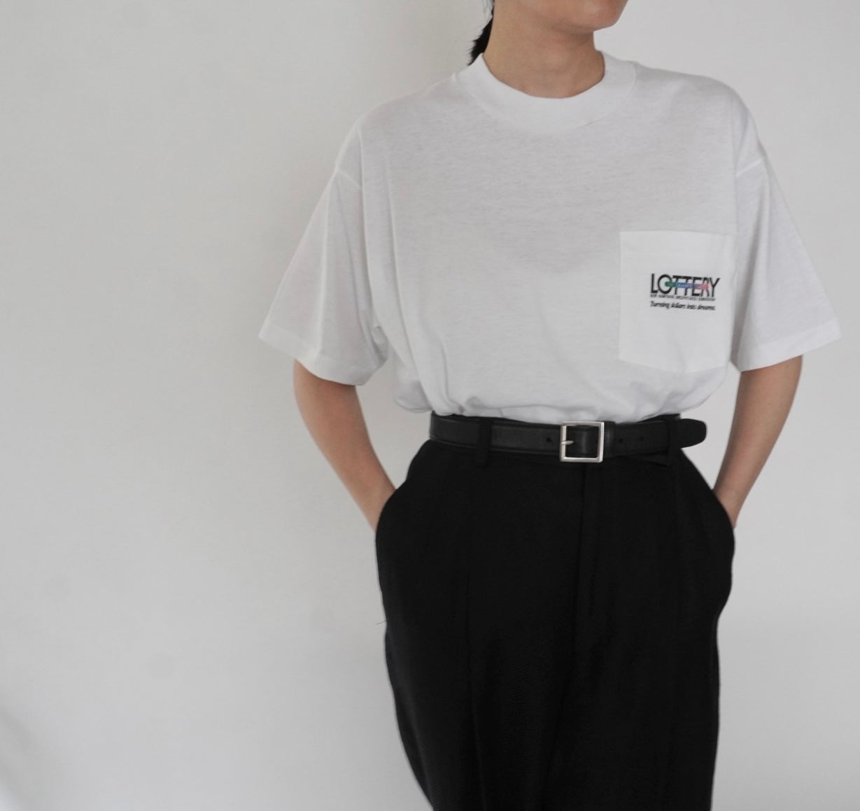 90s "Lottery"Printed T-shirt Made in USA