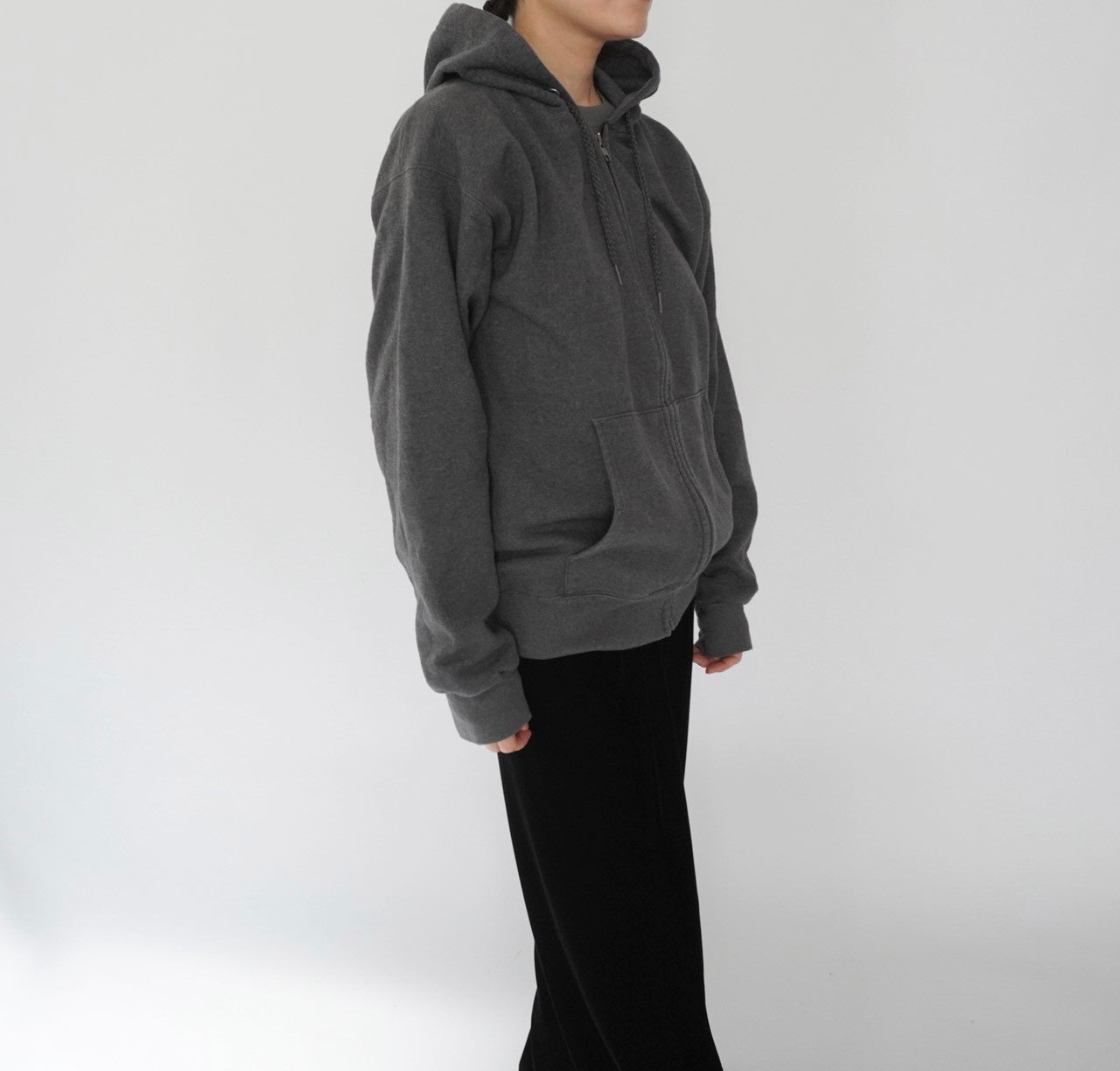 00s "Hanes" Zip up Hooded Sweater