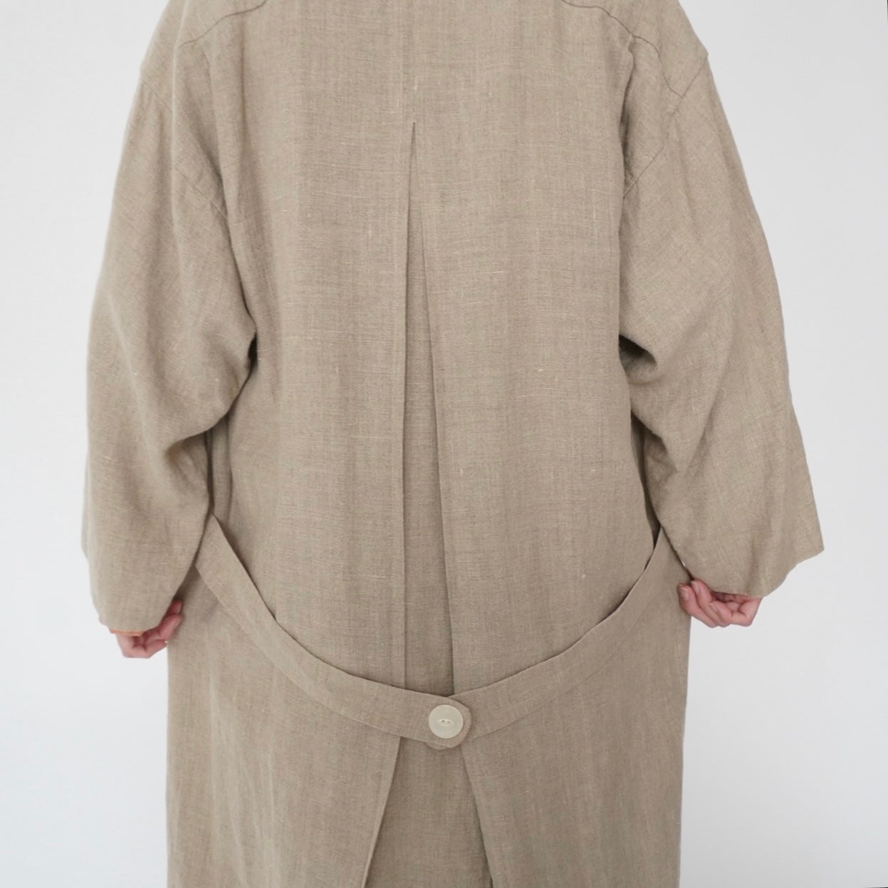 80s Linen Design Coat Made in USA