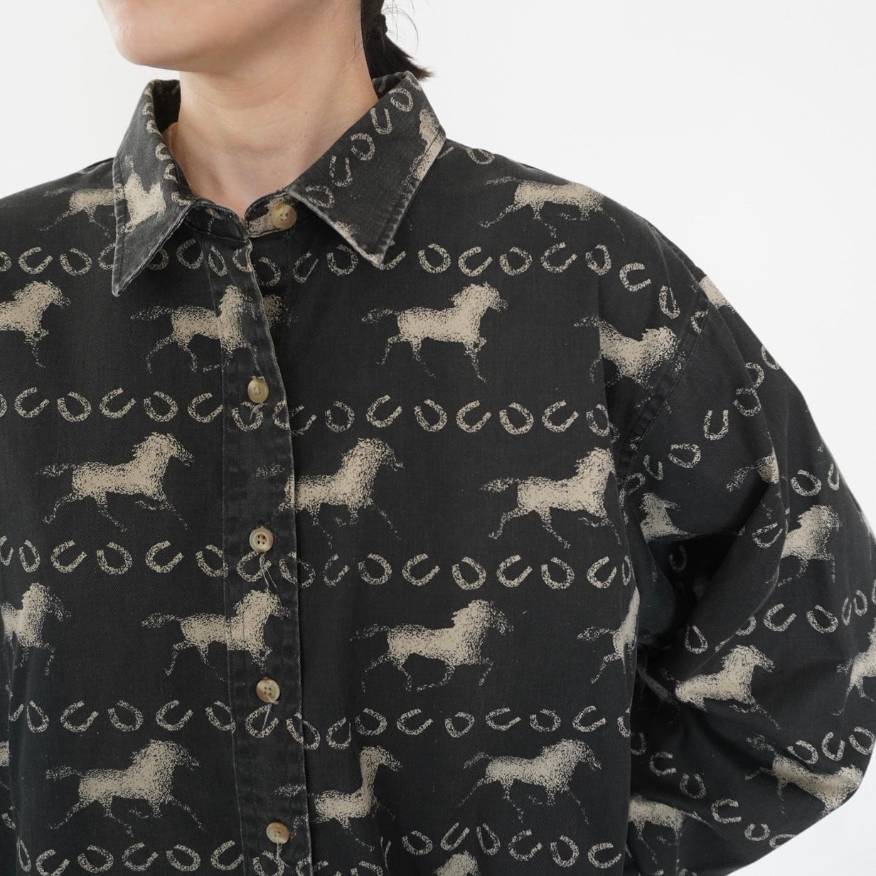 90s Horse Pattern Shirt
