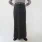 90s EURO Ribbed Knit Maxi Skirt