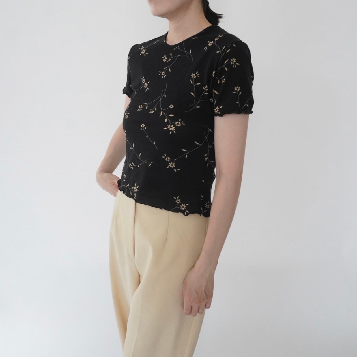 90s Floral Printed Top