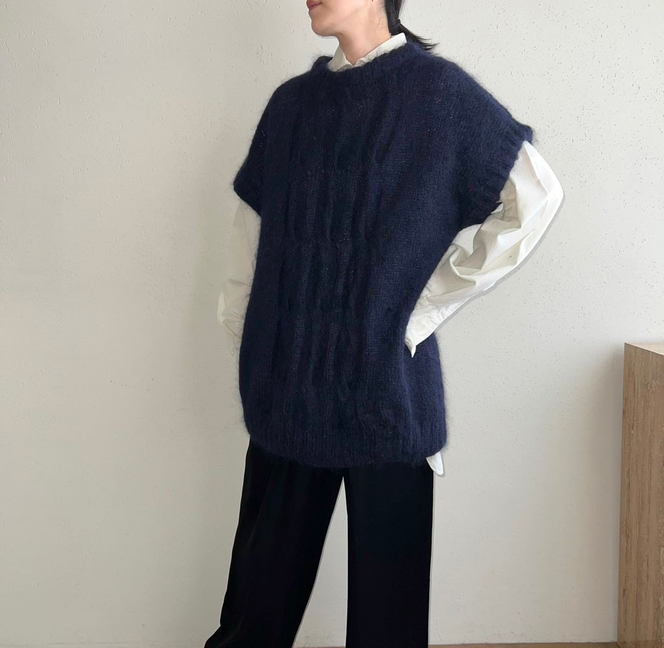 80s Navy Knit