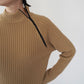 90s Zip Design Ribbed Top Made in Italy