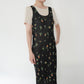 90s Floral Print Sheer Dress Made in Italy