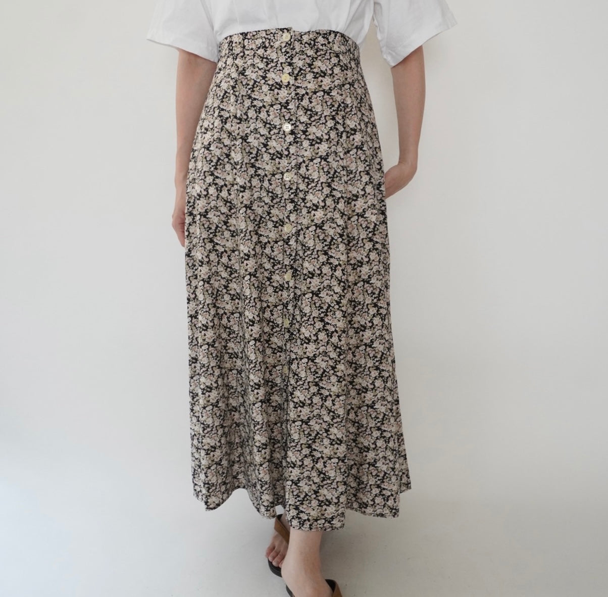 90s Floral Print Skirt Made in USA