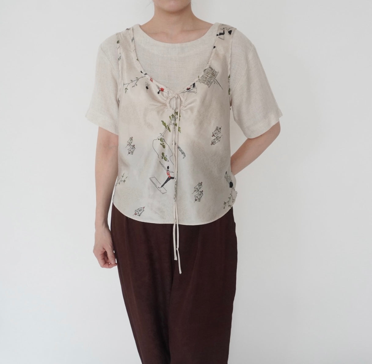 80s Printed Camisole Top