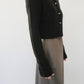 90s Black Cropped Cardigan