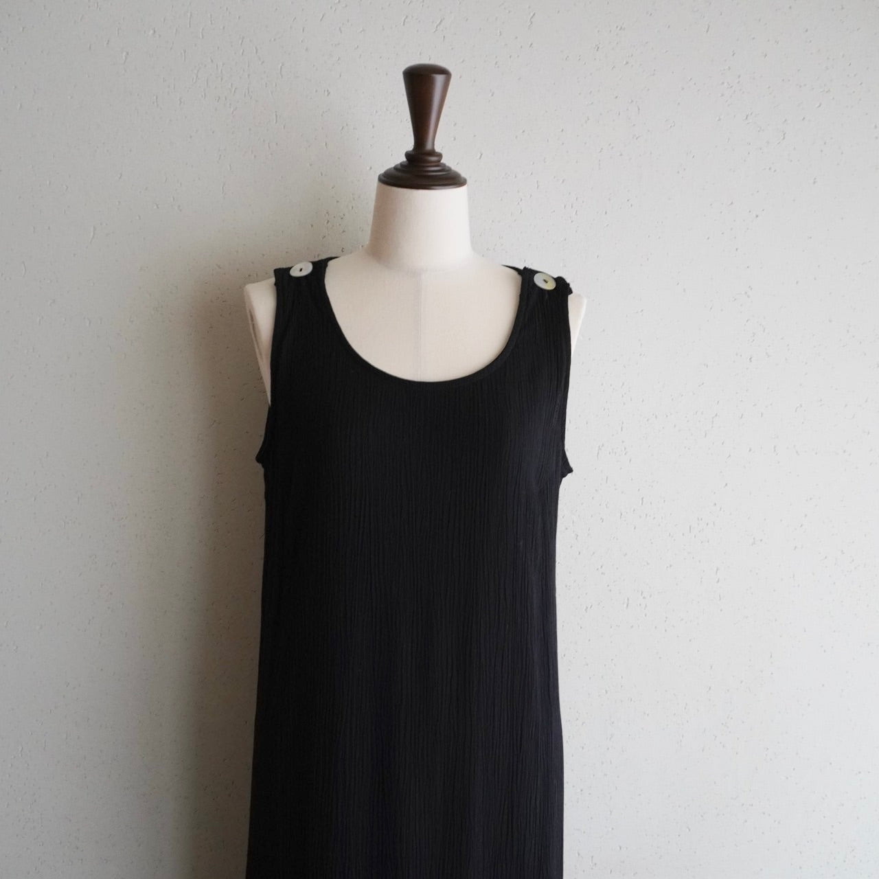 90s Sleeveless Black Dress Made in USA