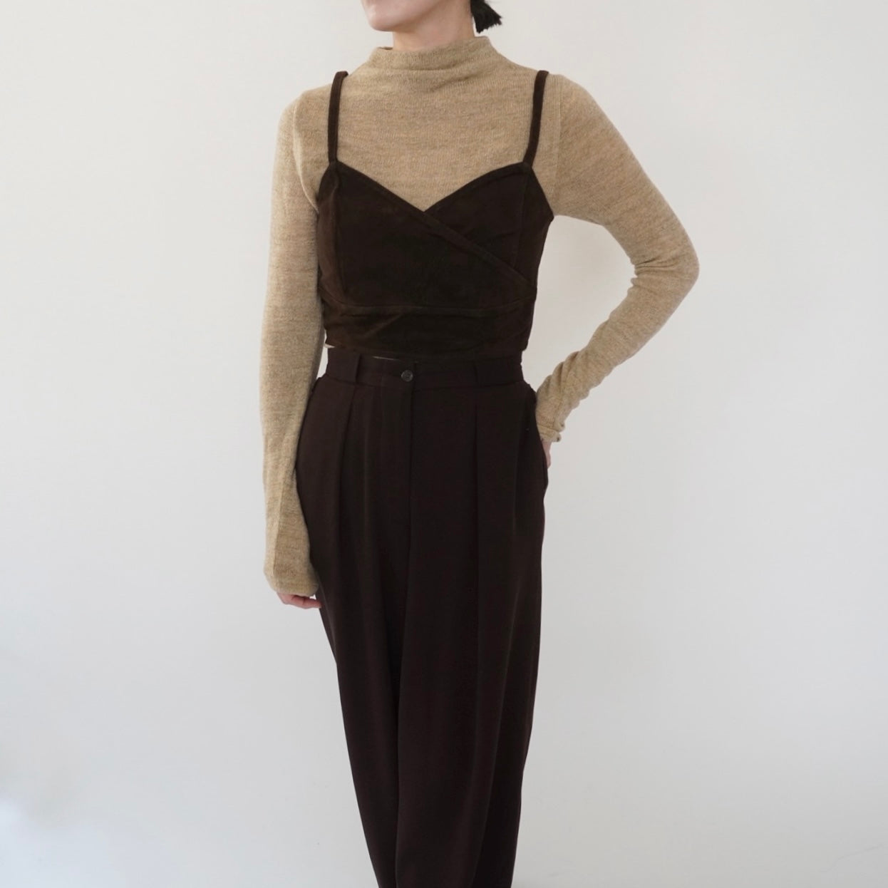 90s EURO Suede Camisole Top