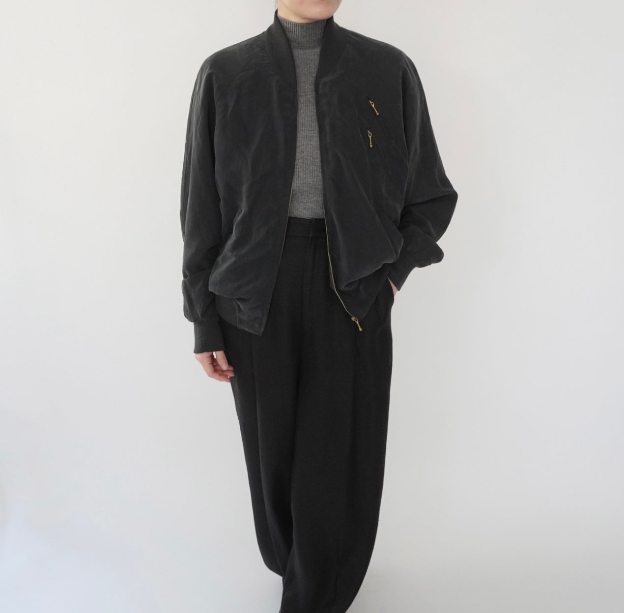 90s EURO Silk Design Light Jacket