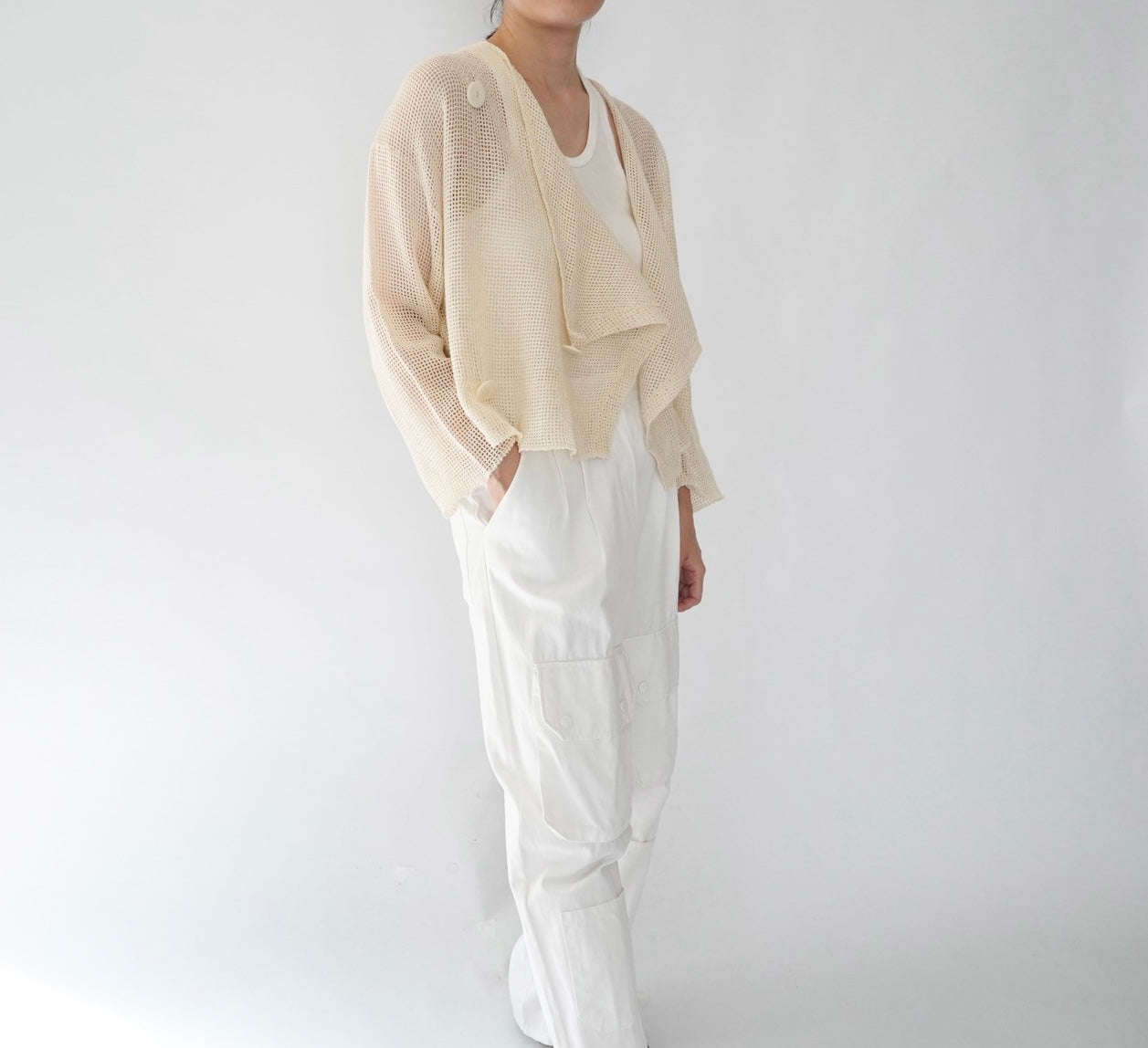 80s "garconne by yokohama" Cotton Cardigan,Jacket