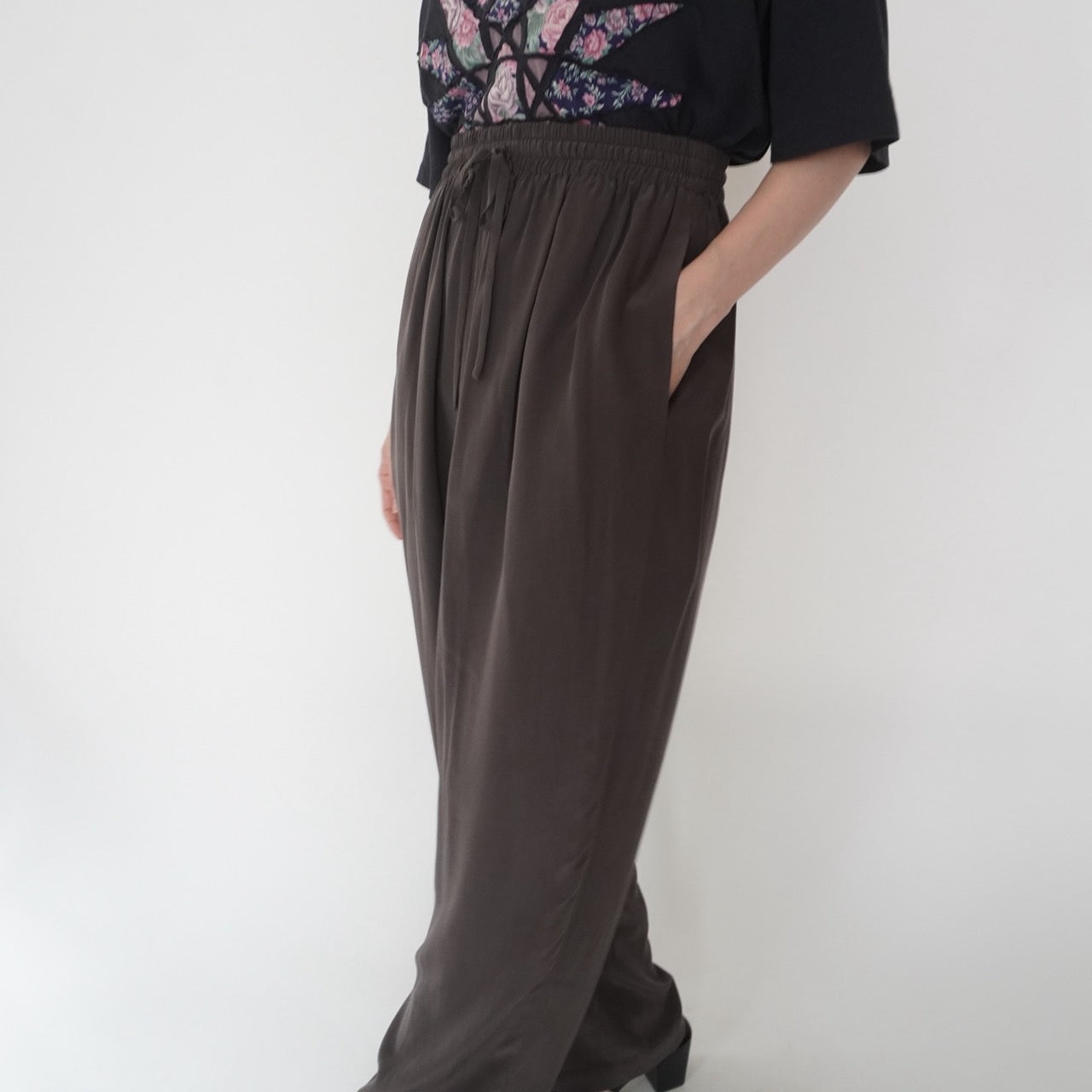 90s Silk Wide Pants