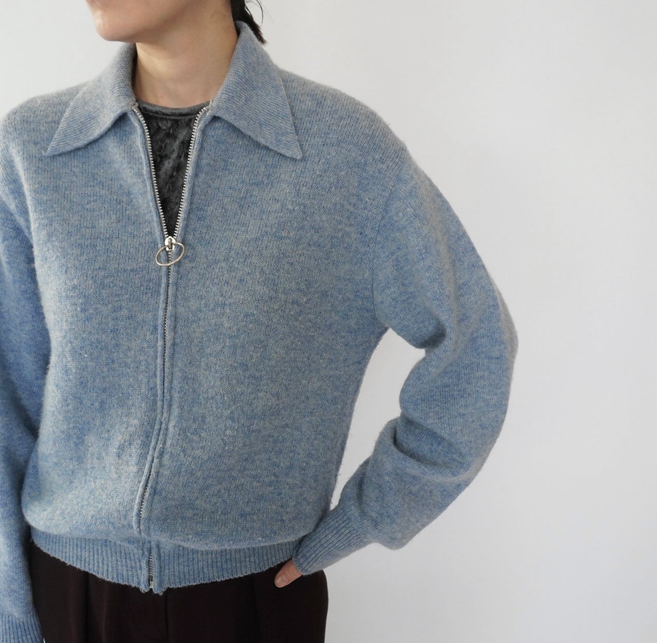 70s Ring Zip Knit