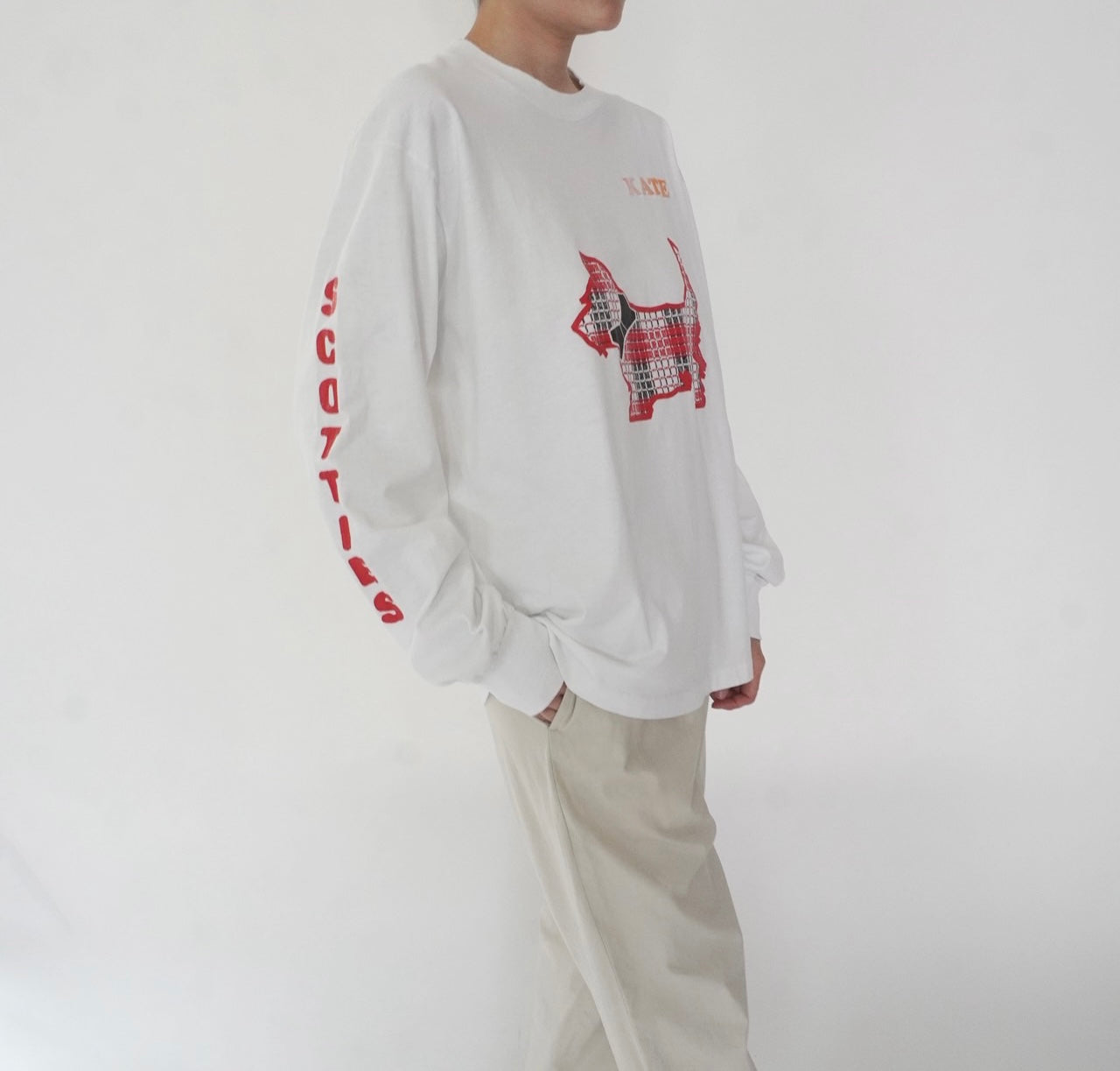 90s Printed Long T-shirt Made in USA