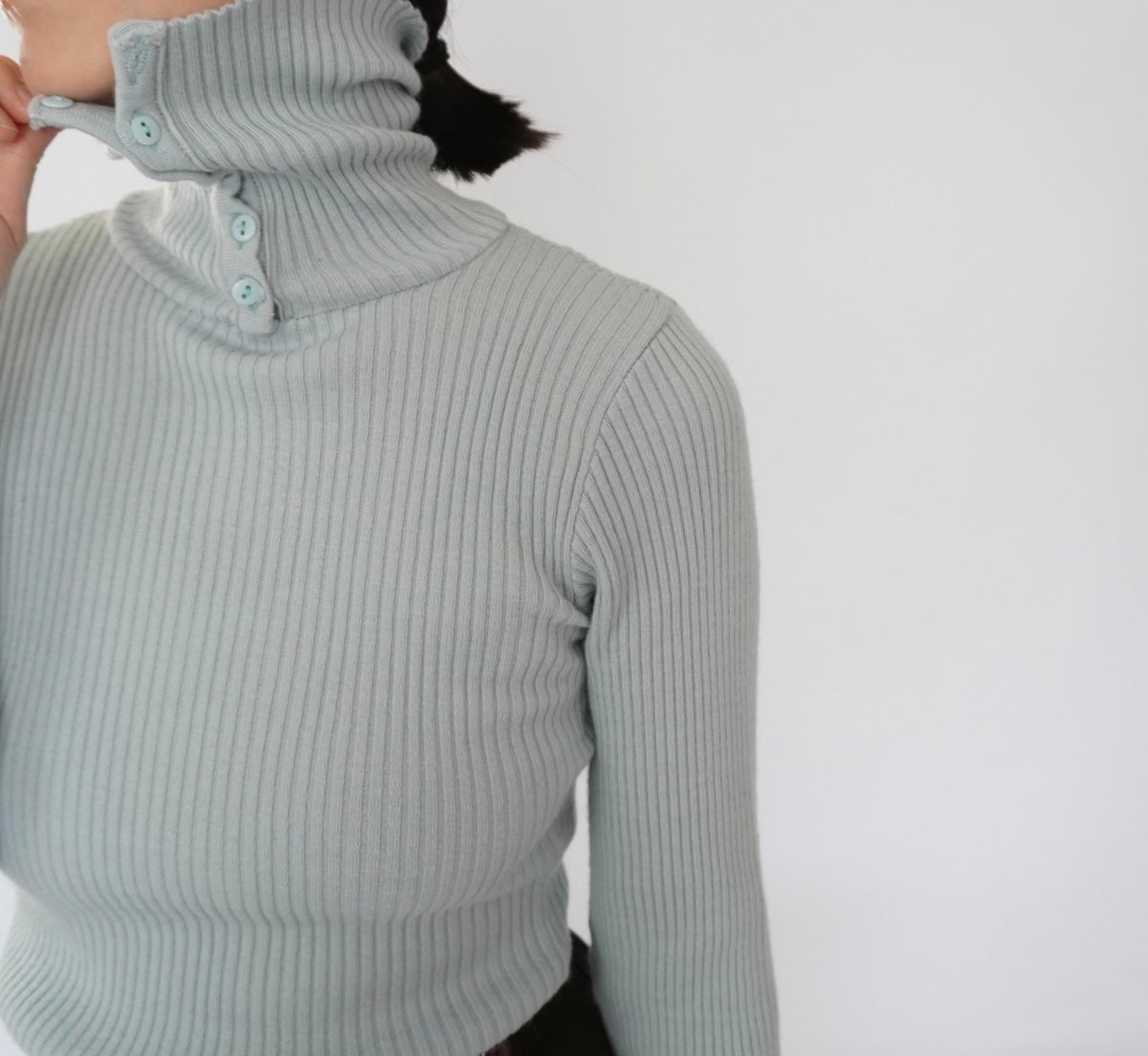 90s Design Ribbed Top Made in Italy