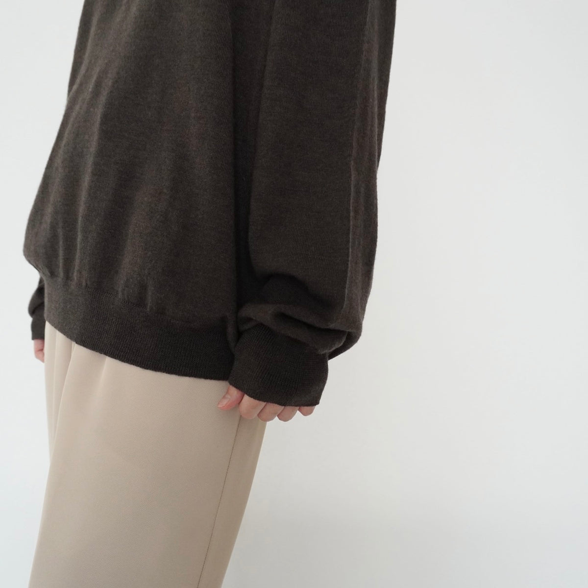 Brown Knit Top