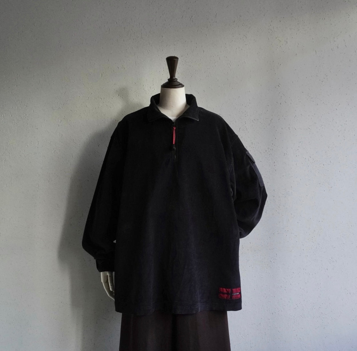 90s Half Zip Corduroy Top