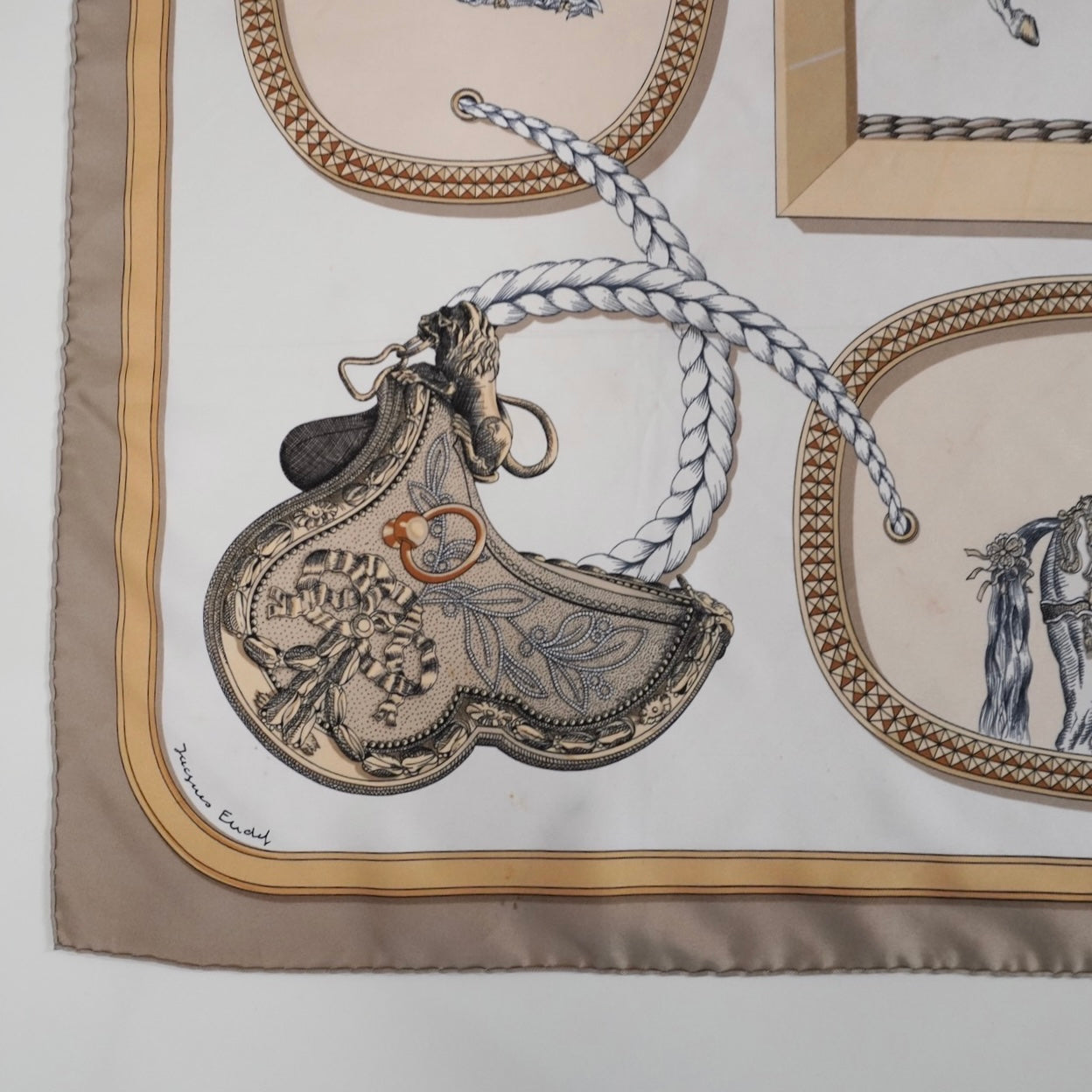 "Hermès " Silk Scarf Made in France