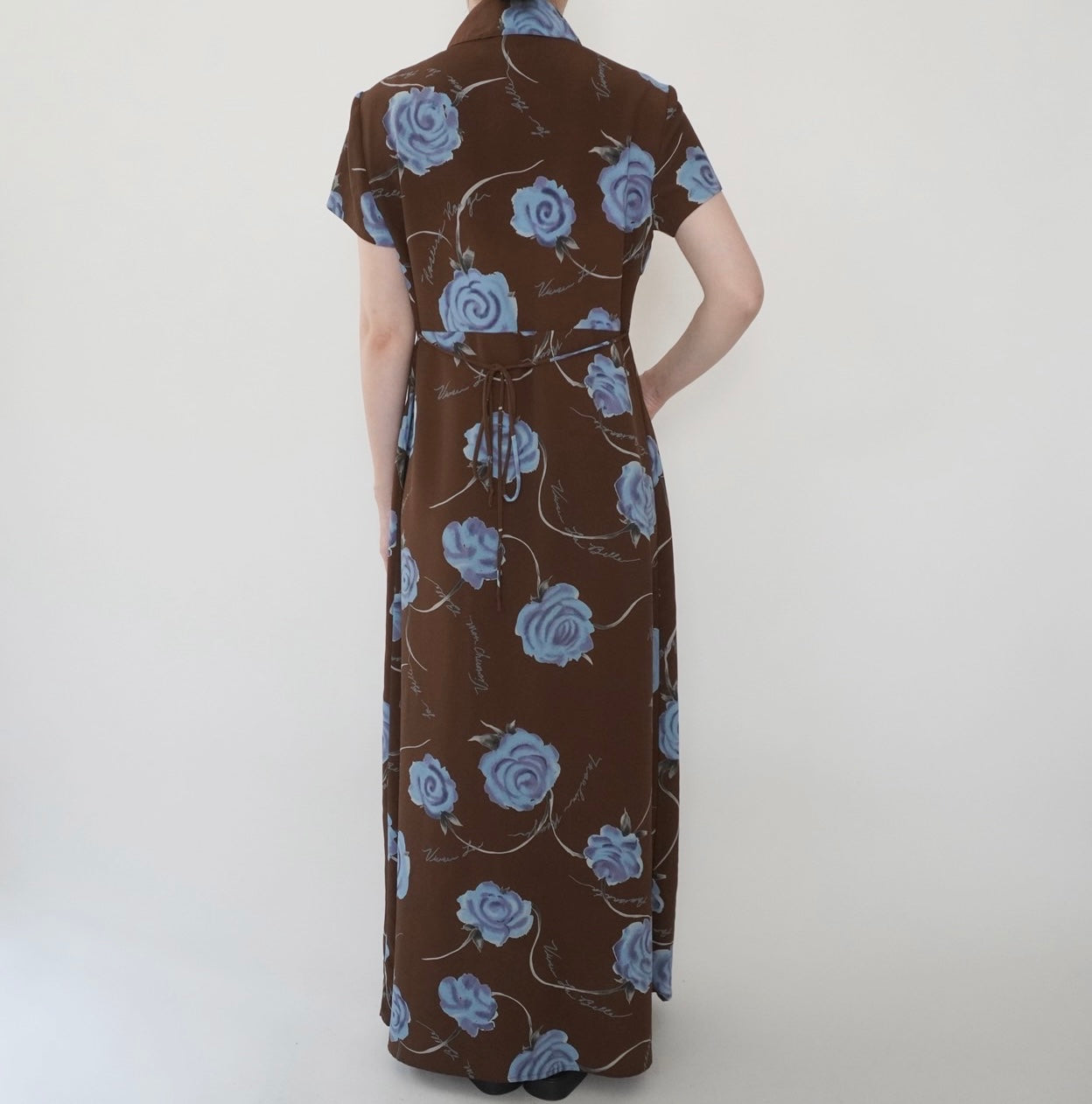 90s Printed Maxi Dress Made in USA