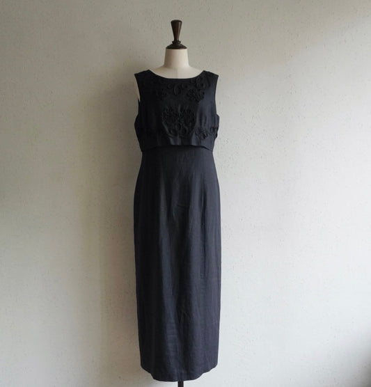90s Cord Lace Dress
