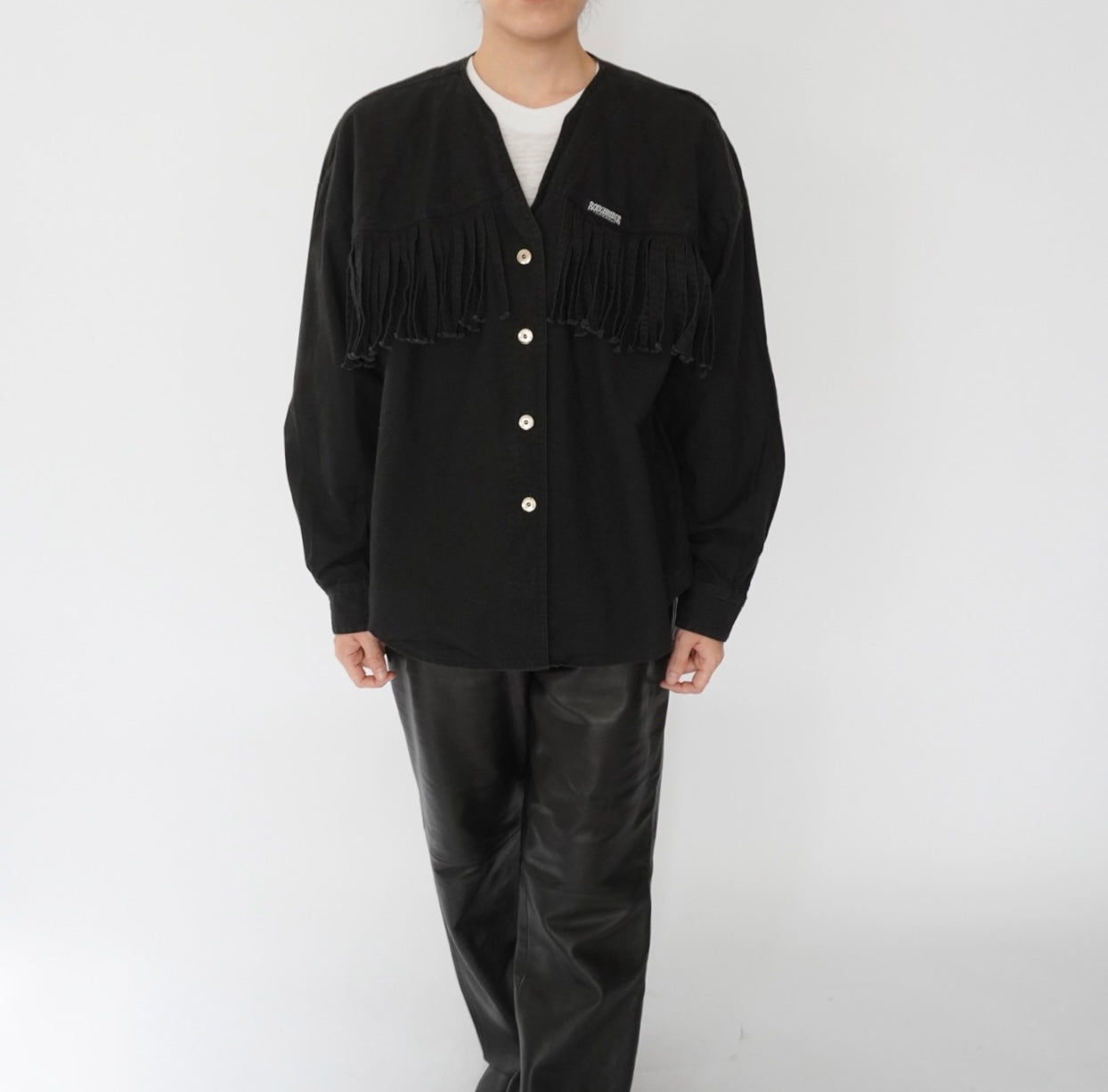 90s Fringe Design Blouse