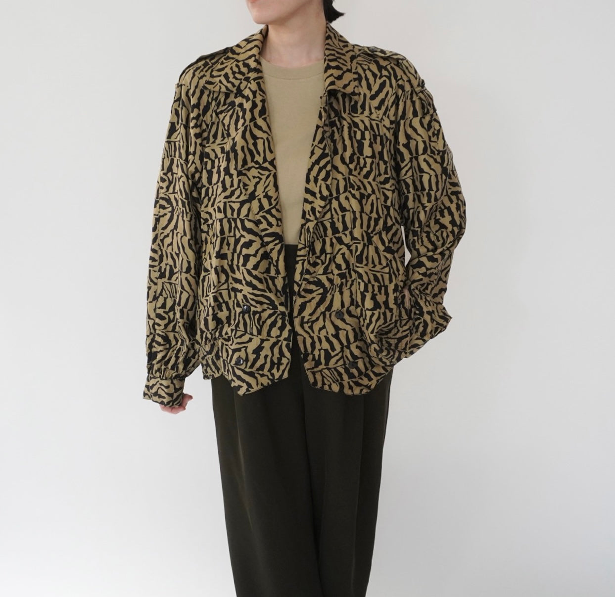 90s Silk Pattern Shirt, Jacket