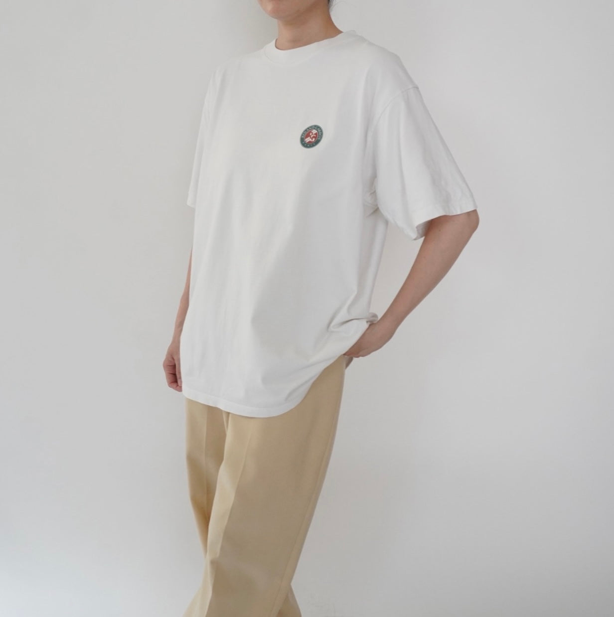 90s "Roland Garros"Printed T-shirt Made in France