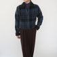 90s Plaid Fleece Zip Top Made in USA