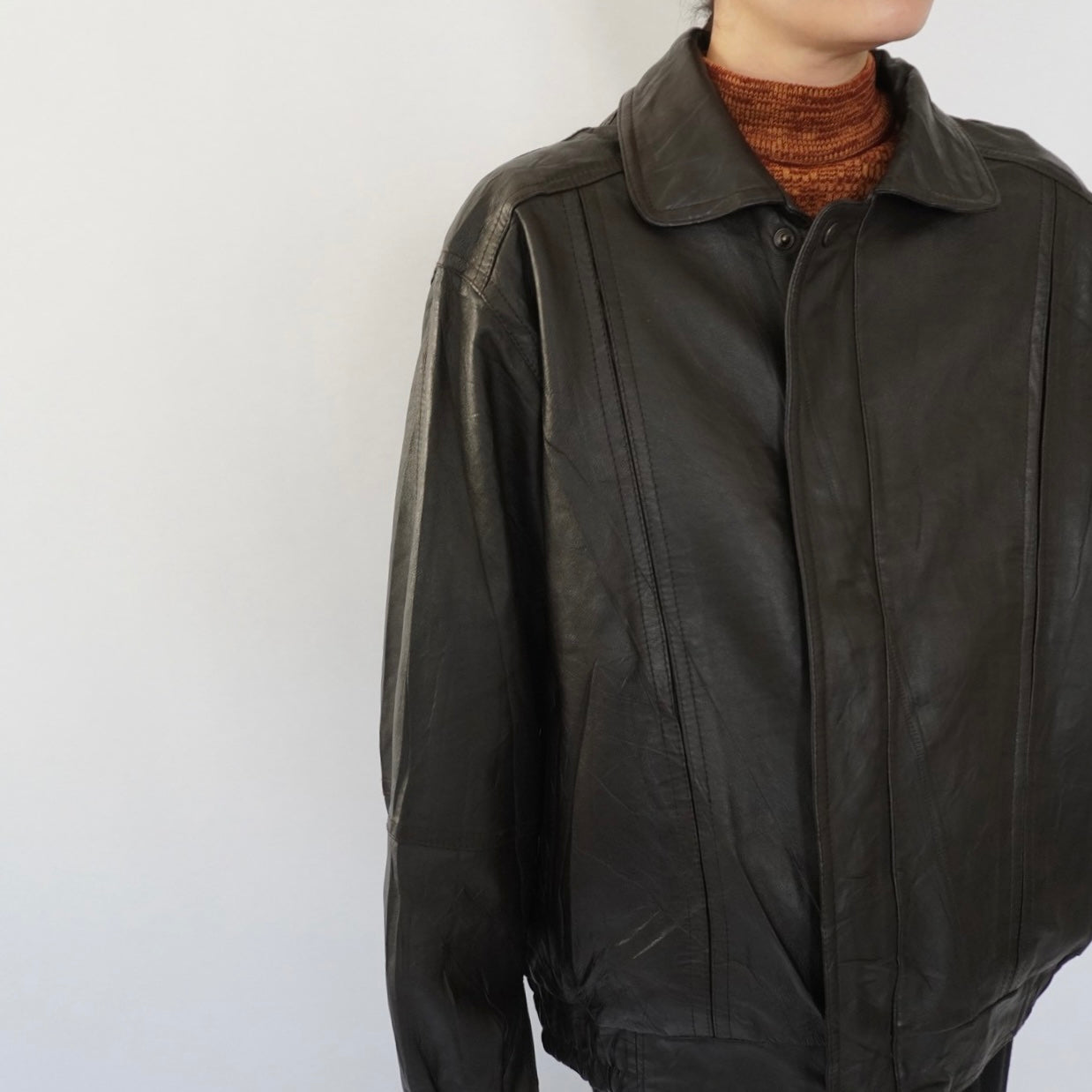 90s Leather Jacket Made in France