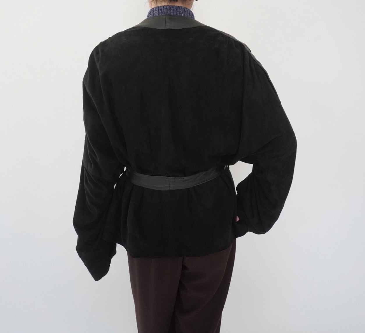 80s EURO Design Suede x Leather Jacket