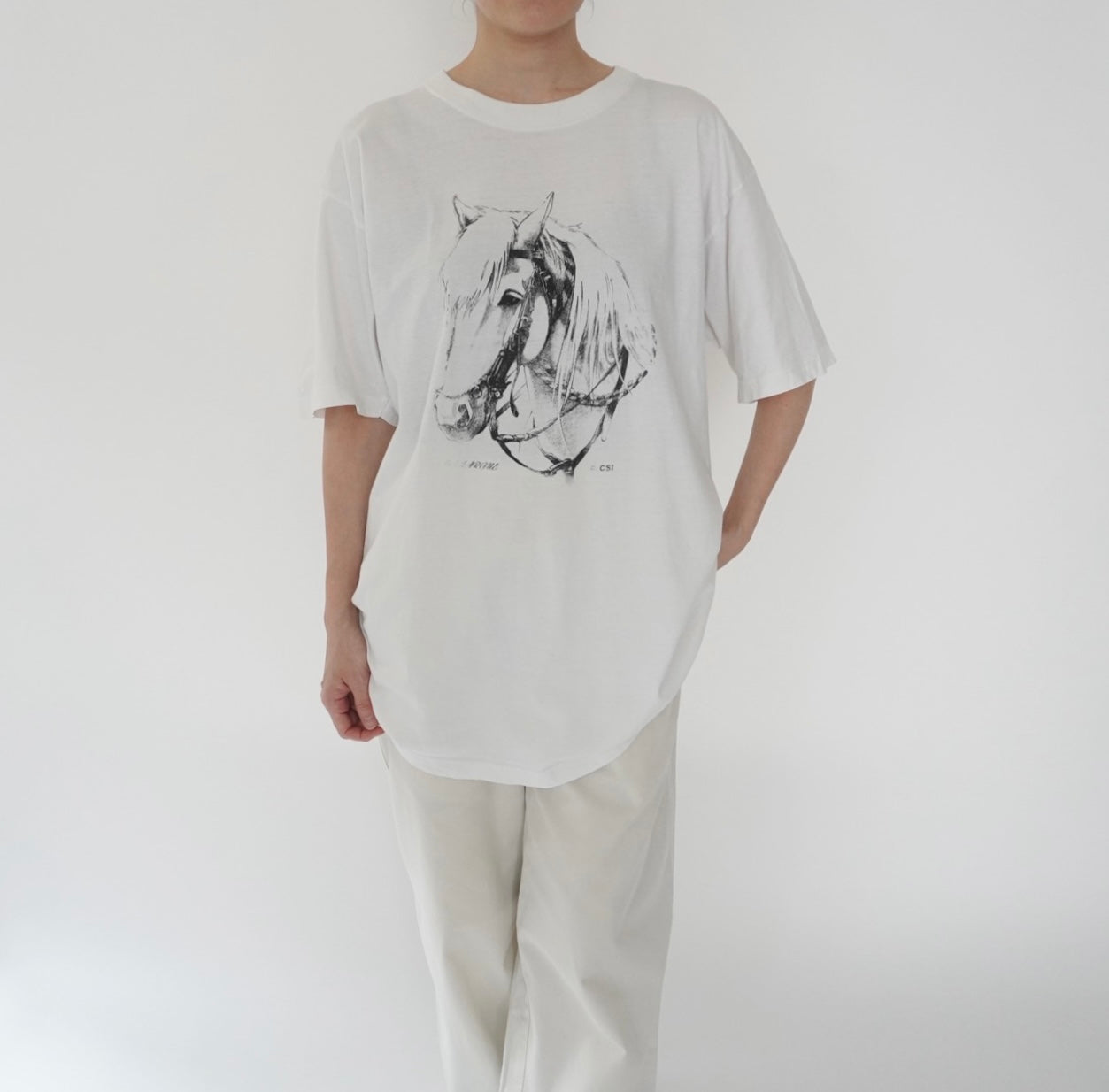 90s EURO Horse Printed T-shirt