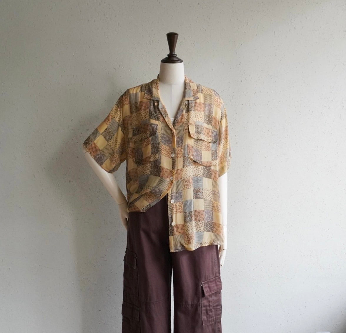 90s"NORTON & WILSON"  Printed Silk Shirt Made in Italy