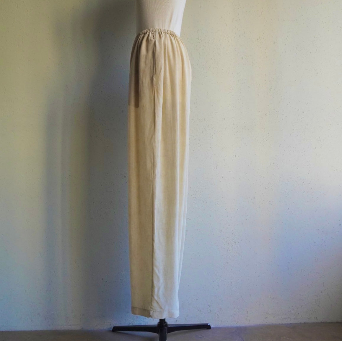 90s Light Beige Silk Pants
